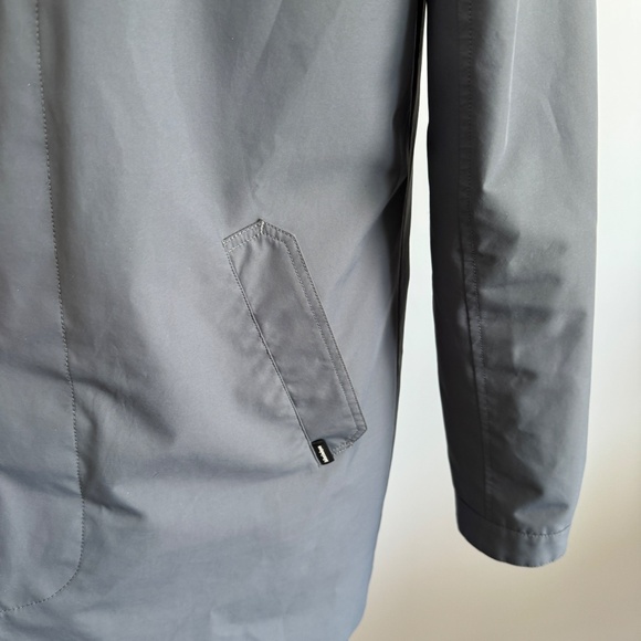 Matinique - Grey/Blue  Miles Mac Jacket Mens  3/4 Length Coat - Picture 8 of 11